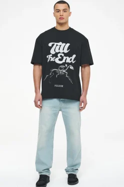 Pegador Tees|Dinmont Oversized Tee Vintage Washed Black Ink