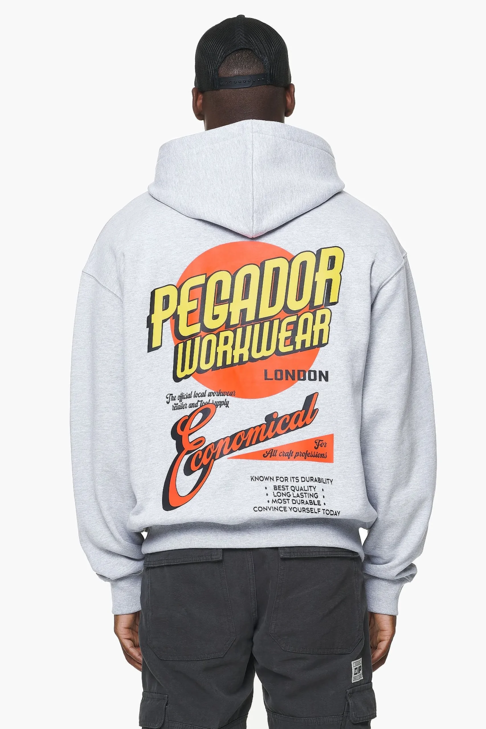 Pegador Hoodies|Docks Oversized Hoodie Grey Melange
