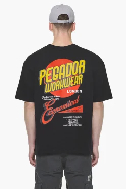 Pegador Tees|Docks Oversized Tee Vintage Washed Onyx Black