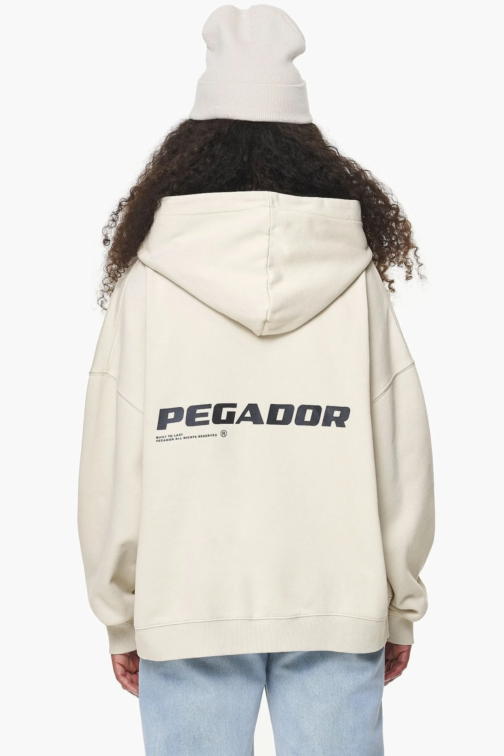 Pegador Hoodies|Dorothy Oversized Hoodie Vintage Washed Bone White