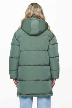 Pegador Jackets|Downing Crushed Oversized Puffer Coat Garden Green