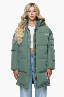 Pegador Jackets|Downing Crushed Oversized Puffer Coat Garden Green