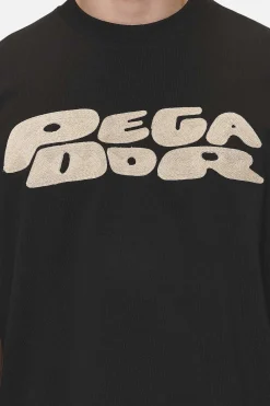 Pegador Tees|Drew Boxy Tee Washed Black