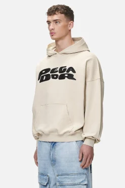 Pegador Hoodies|Drew Terry Boxy Hoodie Washed Desert Sand