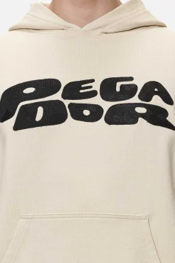 Pegador Hoodies|Drew Terry Boxy Hoodie Washed Desert Sand