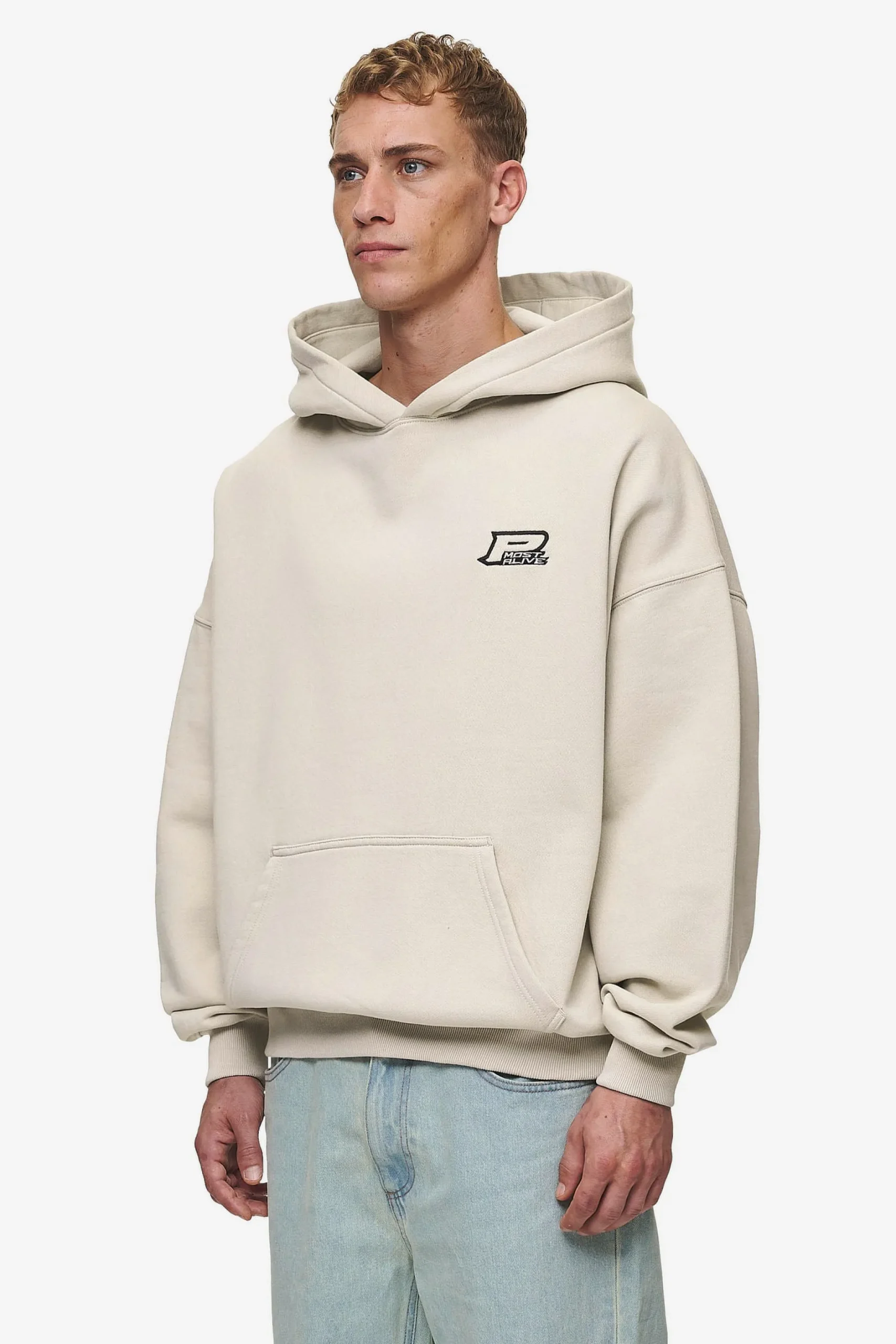 Pegador Hoodies|Duan Boxy Hoodie Washed Light Beige