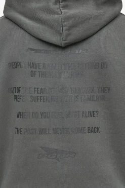 Pegador Hoodies|Dubose Oversized Hoodie Vintage Anthracite