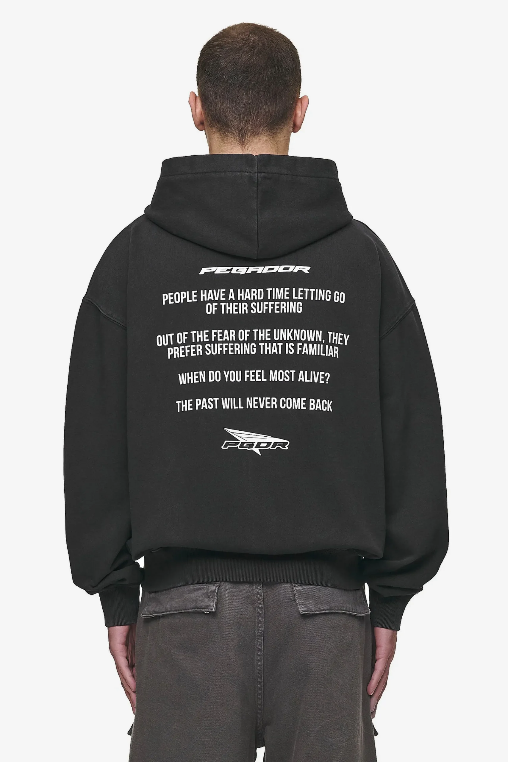 Pegador Hoodies|Zip Hoodies|Dubose Oversized Sweat Jacket Vintage Black