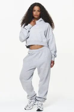Pegador Pants|Durward High Waisted Sweat Pants Grey Melange