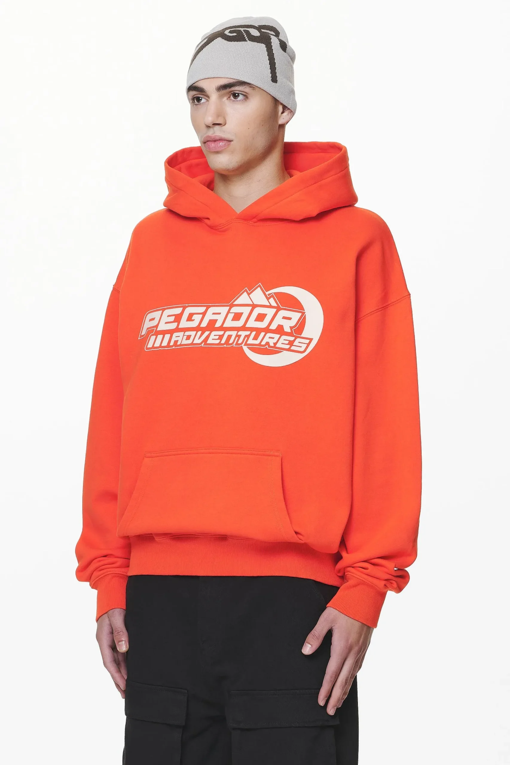 Pegador Hoodies|Eazor Oversized Hoodie Washed Signal Red