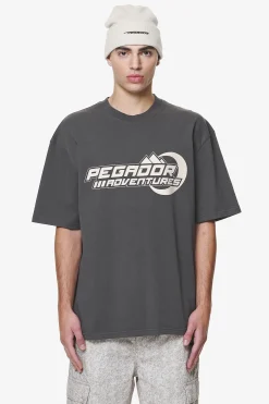 Pegador Tees|Eazor Oversized Tee Washed Volcano Grey