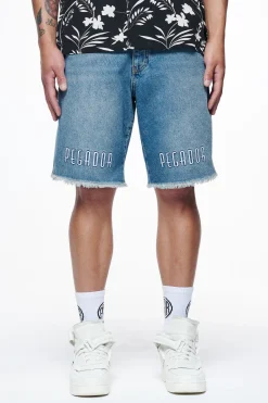 Pegador Shorts|Elder Jeans Shorts Washed Vintage Blue