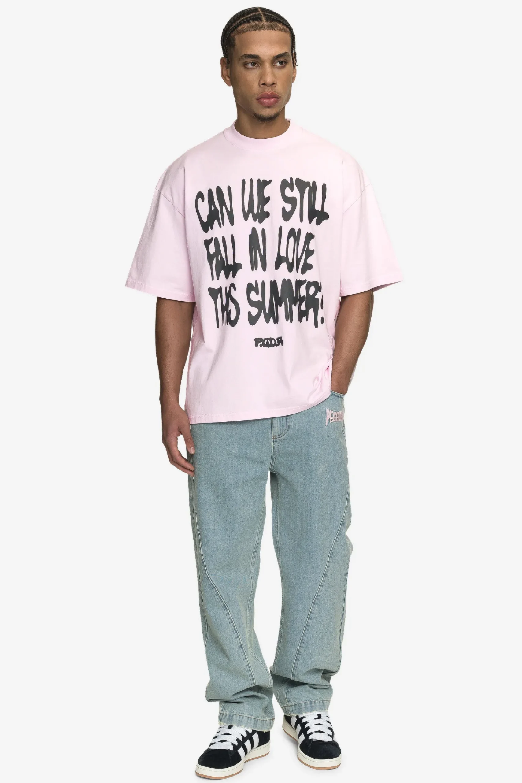 Pegador Tees|Elgin Boxy Tee Washed bubblegum