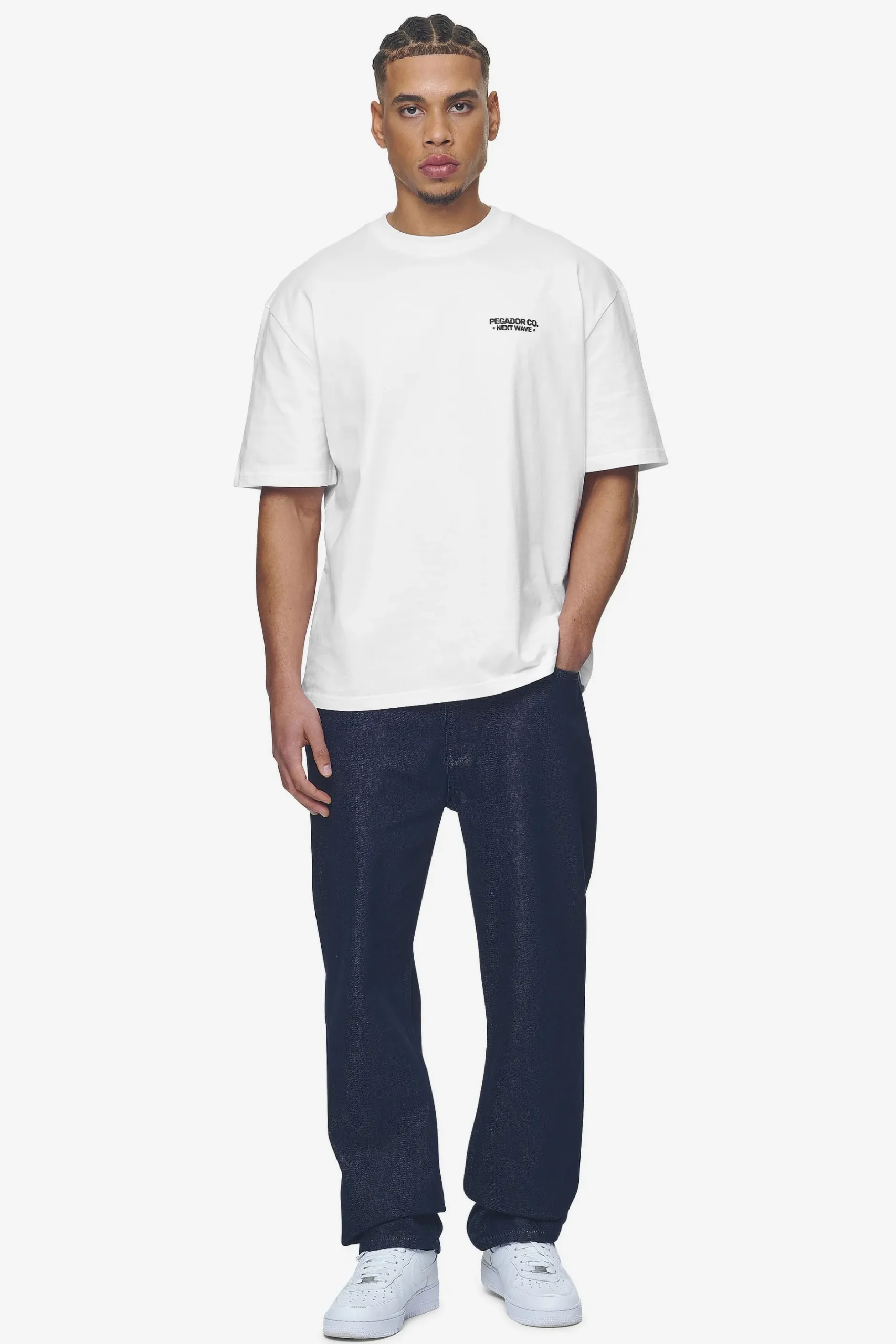 Pegador Tees|Fallon Oversized Tee White