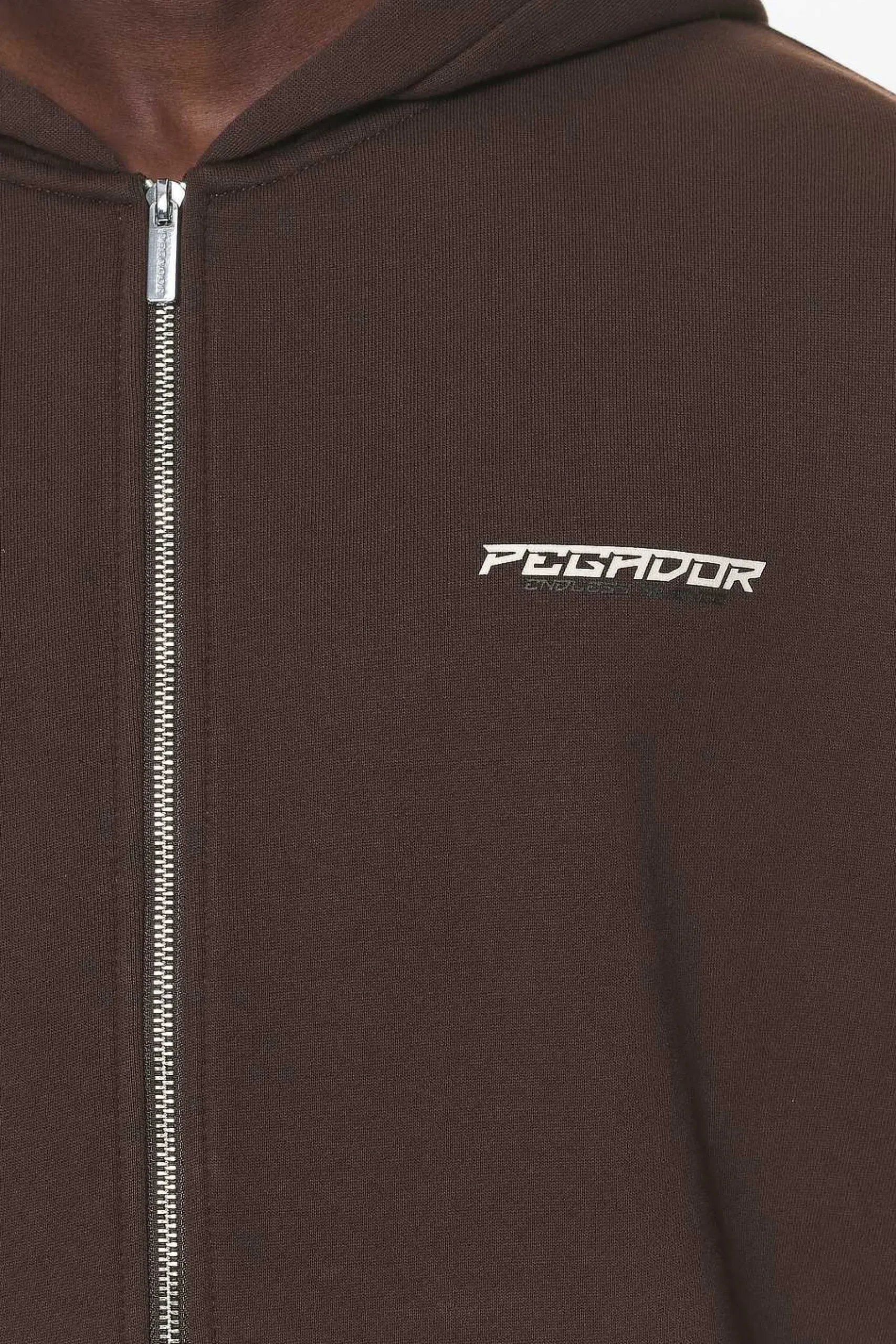 Pegador Hoodies|Zip Hoodies|Fenton Oversized Sweat Jacket Washed Oak Brown