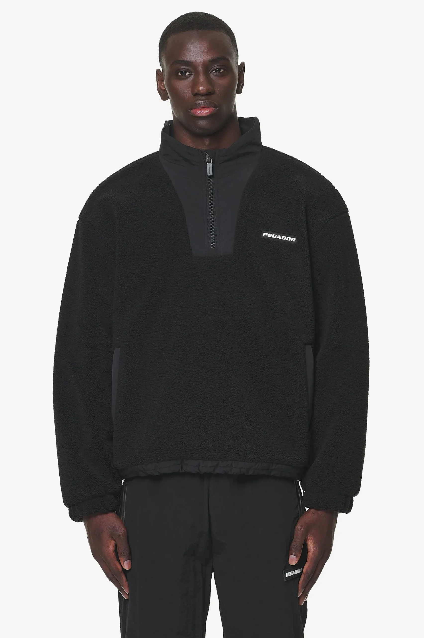 Pegador Sweaters|Fierro Teddy Halfzip Sweater Black