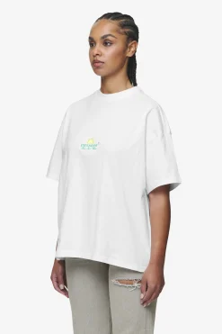 Pegador Tees|Flora Heavy Oversized Tee White