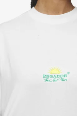 Pegador Tees|Flora Heavy Oversized Tee White