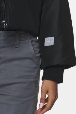 Pegador Jackets|Floro Volume Puffer Bomber Jacket Black