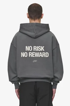 Pegador Hoodies|Fox Oversized Hoodie Washed Anthracite