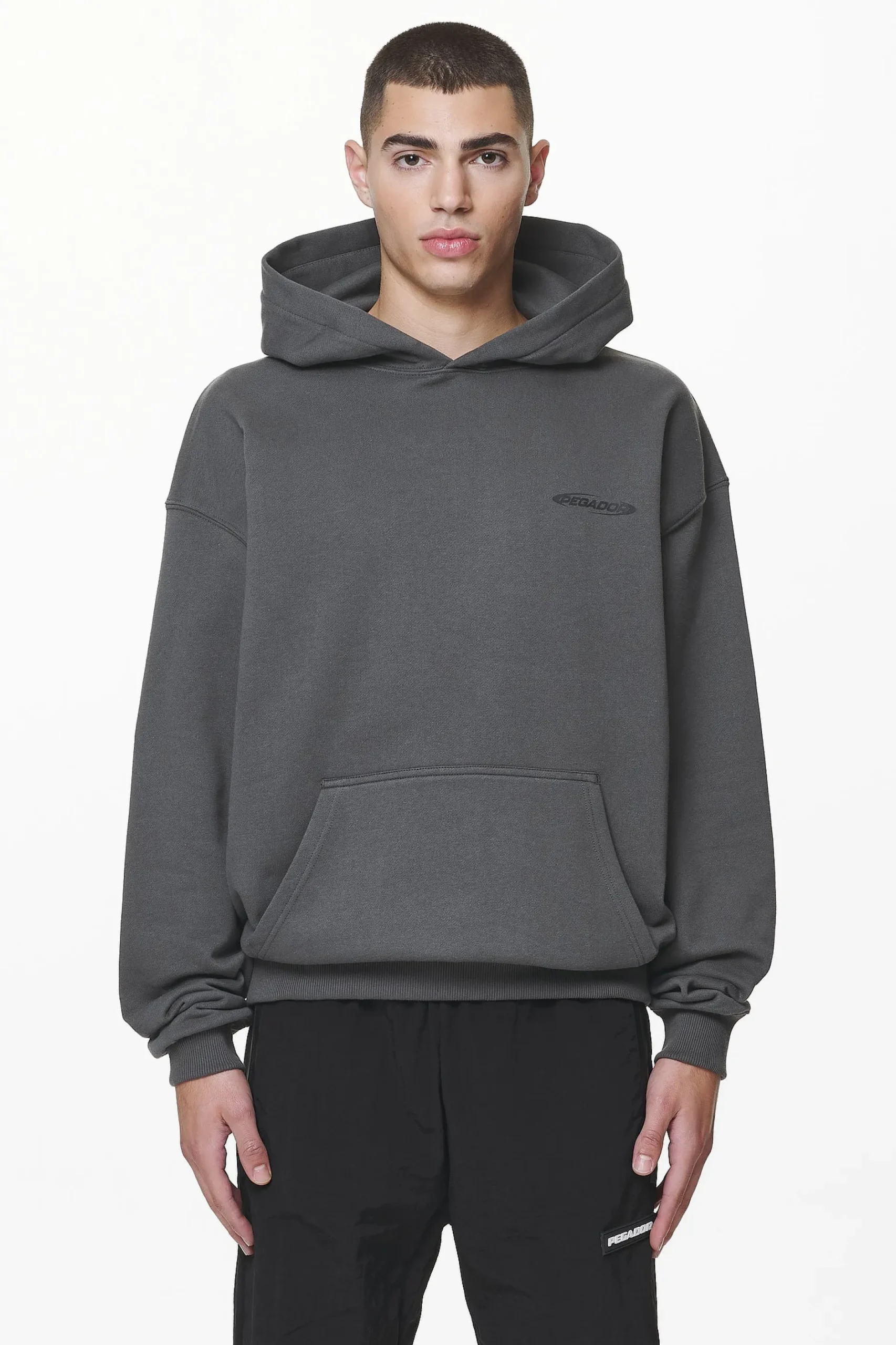 Pegador Hoodies|Furber Oversized Hoodie Washed Volcano Grey