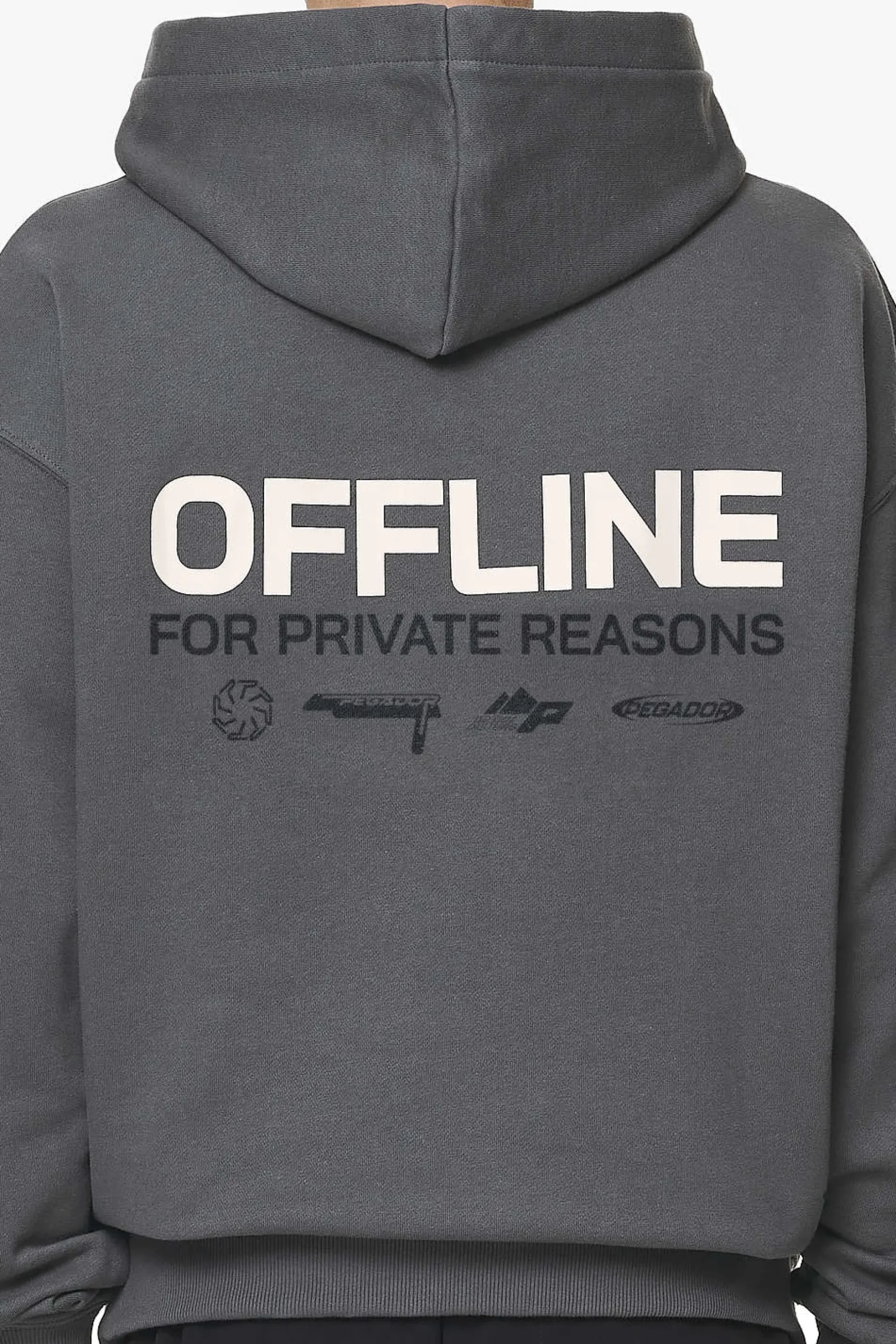 Pegador Hoodies|Furber Oversized Hoodie Washed Volcano Grey