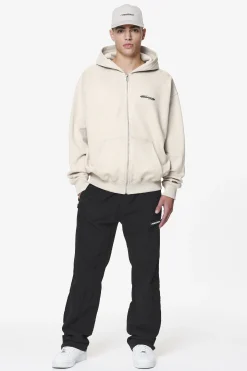 Pegador Hoodies|Zip Hoodies|Furber Oversized Sweat Jacket Washed Dust Cream