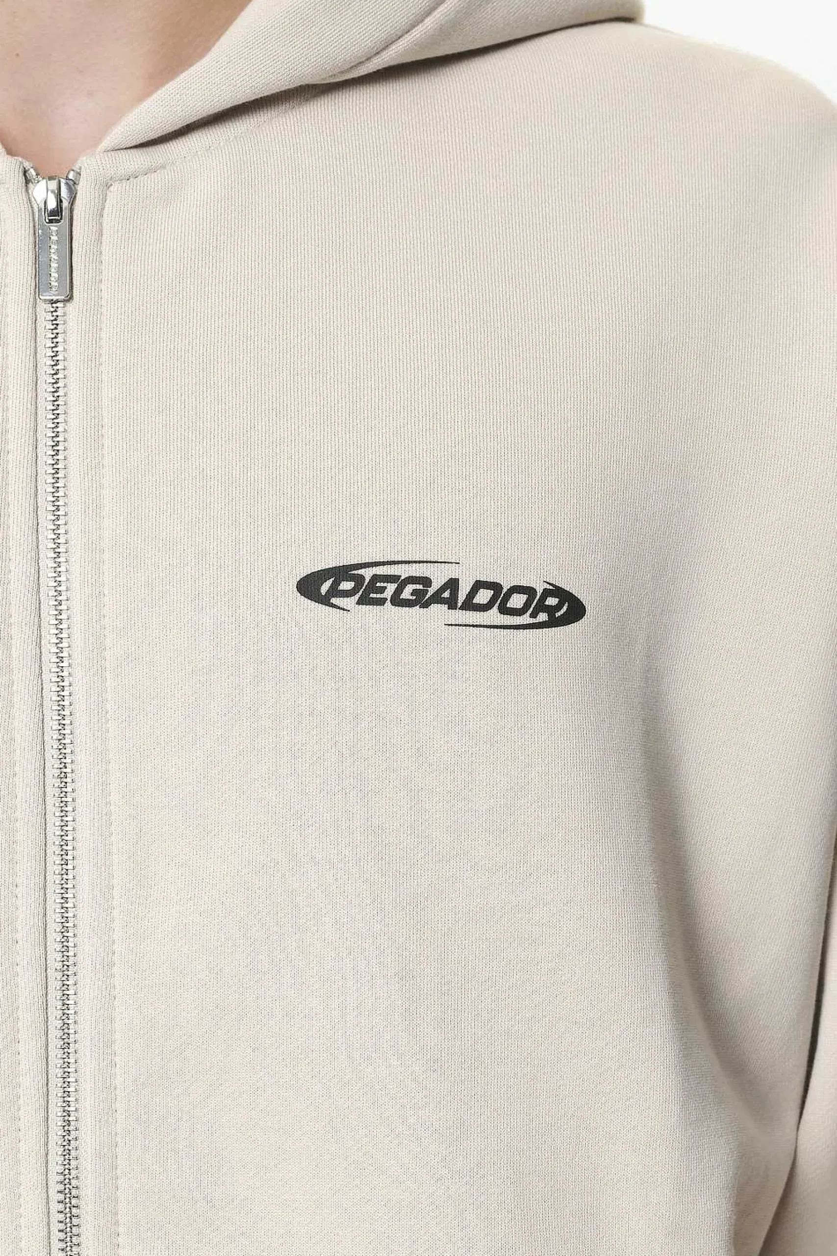 Pegador Hoodies|Zip Hoodies|Furber Oversized Sweat Jacket Washed Dust Cream