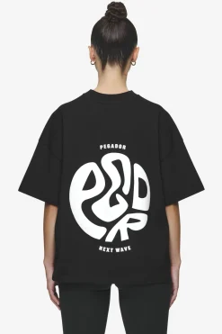 Pegador Tees|Gabi Heavy Oversized Tee Black