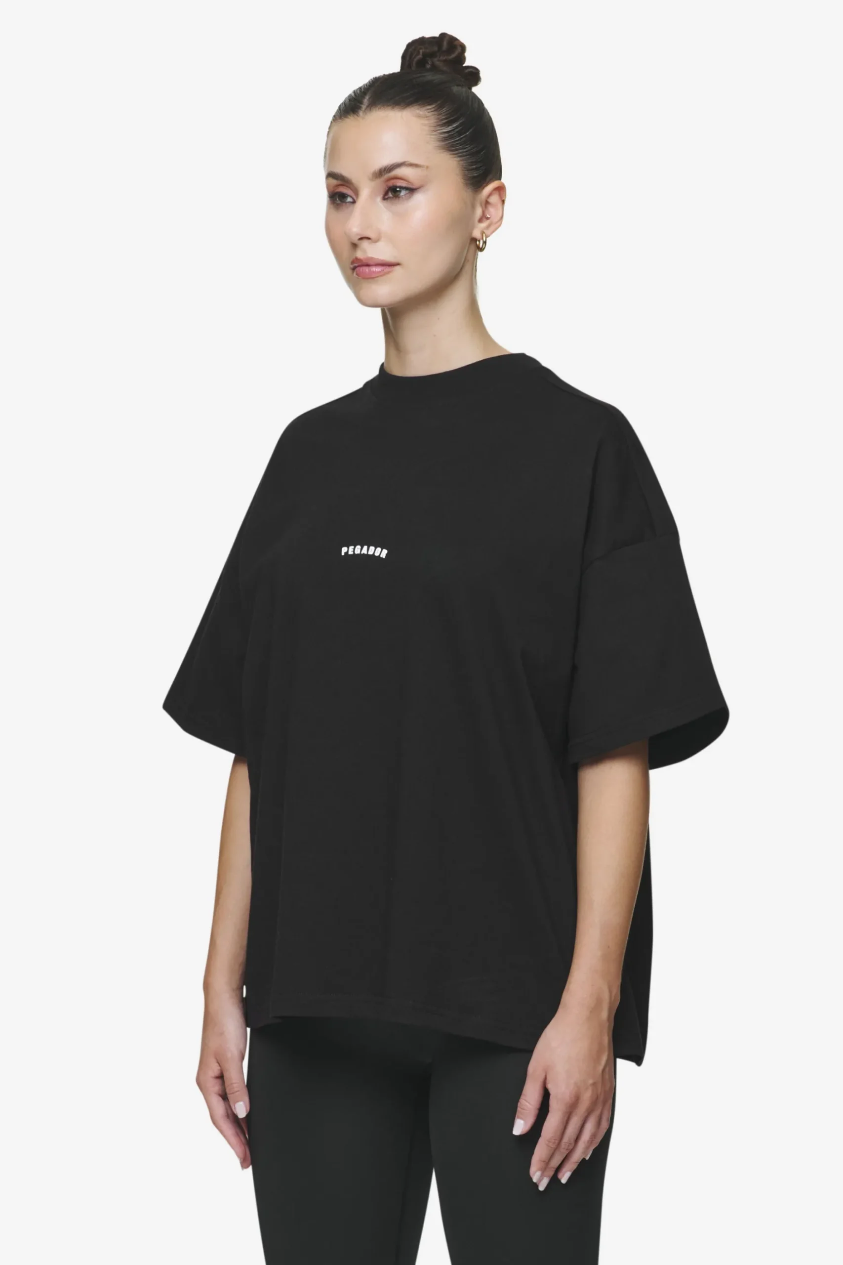 Pegador Tees|Gabi Heavy Oversized Tee Black