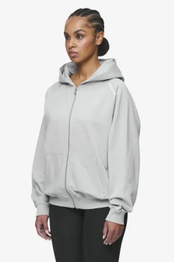 Pegador Hoodies|Zip Hoodies|Gabi Oversized Sweat Jacket Washed Sky Grey