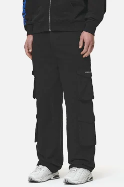 Pegador Cargos|Garlan Wide Cargo Pants Black