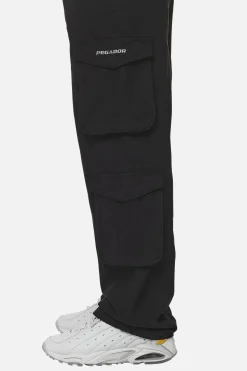 Pegador Cargos|Garlan Wide Cargo Pants Black