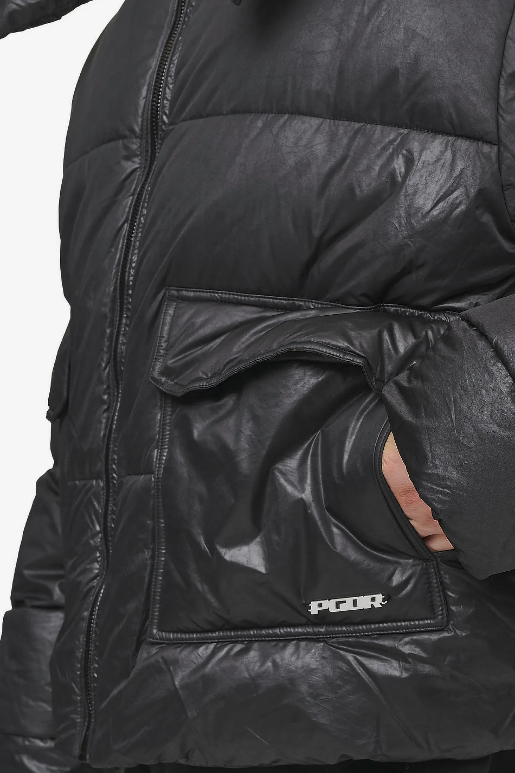 Pegador Jackets|Garrick Vintage Oversized Puffer Jacket Black