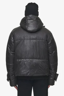 Pegador Jackets|Garrick Vintage Oversized Puffer Jacket Black