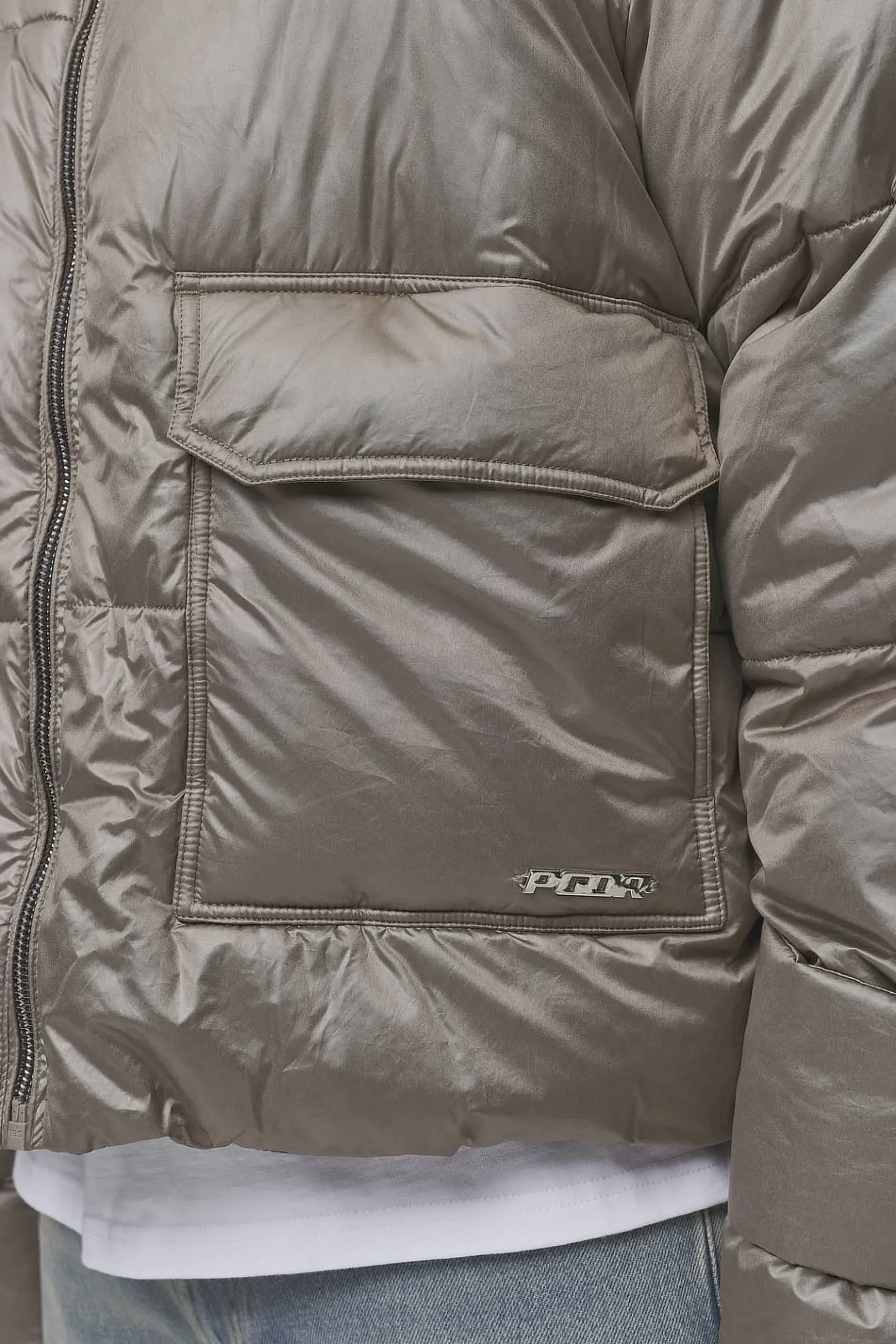Pegador Jackets|Garrick Vintage Oversized Puffer Jacket Light Brown