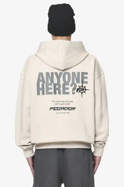 Pegador Hoodies|Zip Hoodies|Gien Oversized Sweat Jacket Washed Dust Cream