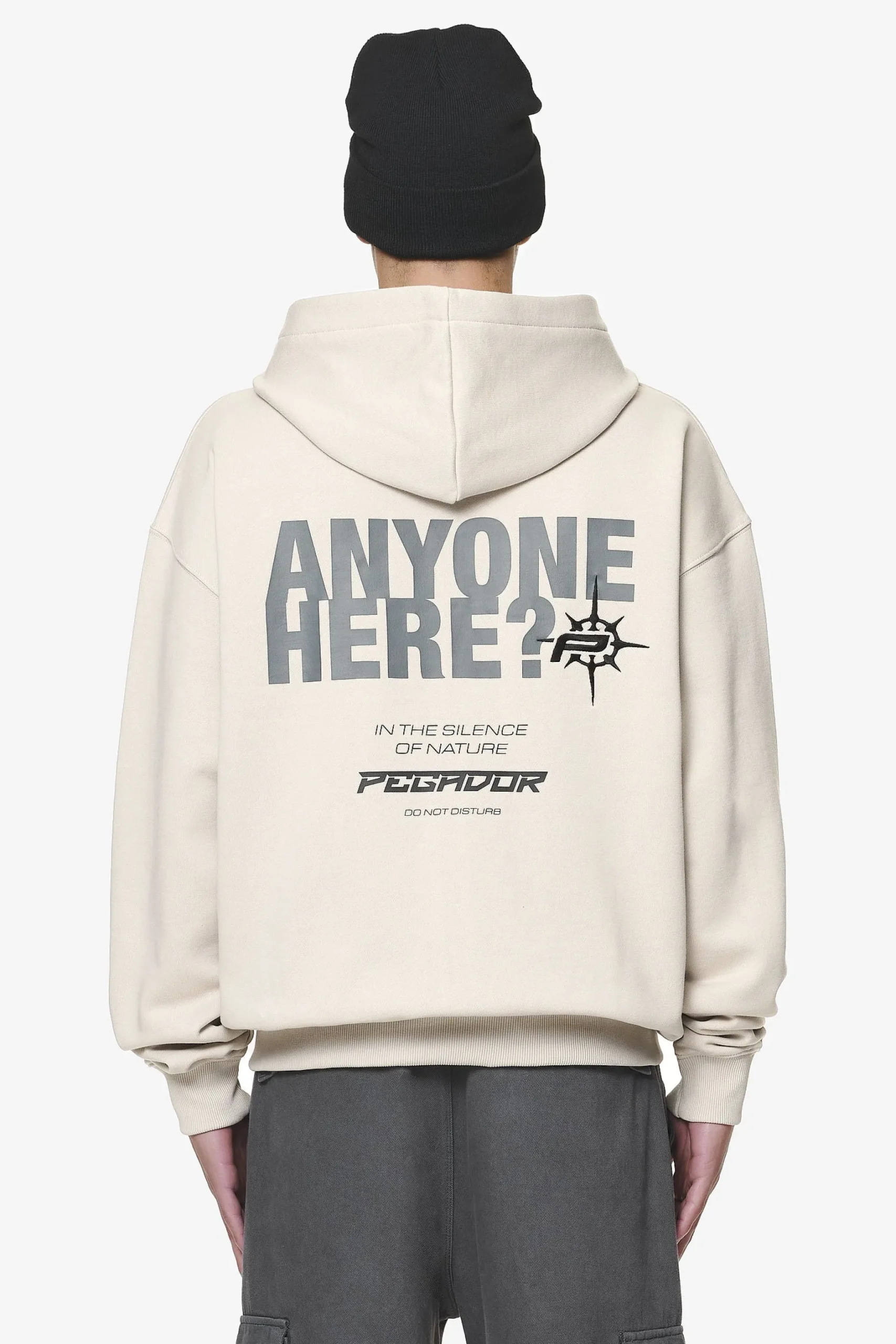 Pegador Hoodies|Zip Hoodies|Gien Oversized Sweat Jacket Washed Dust Cream