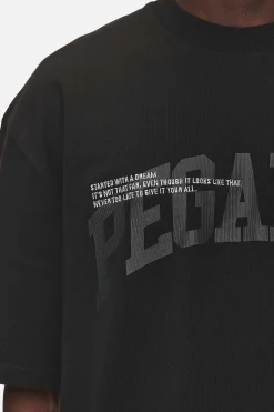 Pegador Tees|Gilford Oversized Tee Washed Black