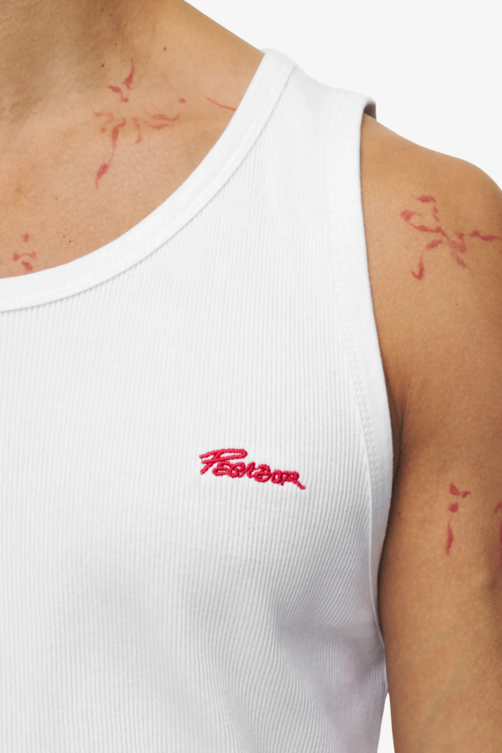 Pegador Tees|Gino Rib Undershirt White Red