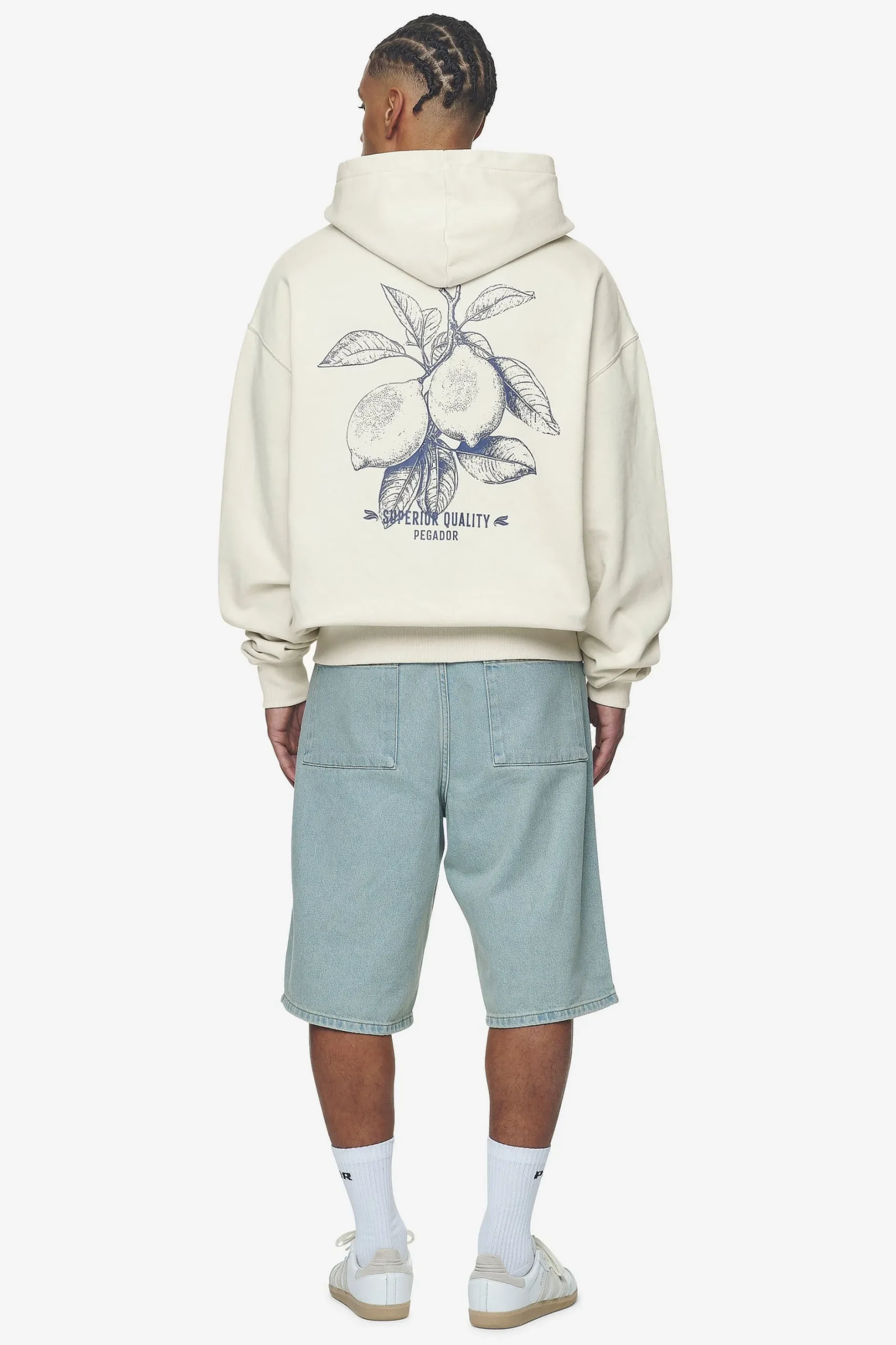 Pegador Hoodies|Zip Hoodies|Goret Oversized Sweat Jacket Washed Salty Cream