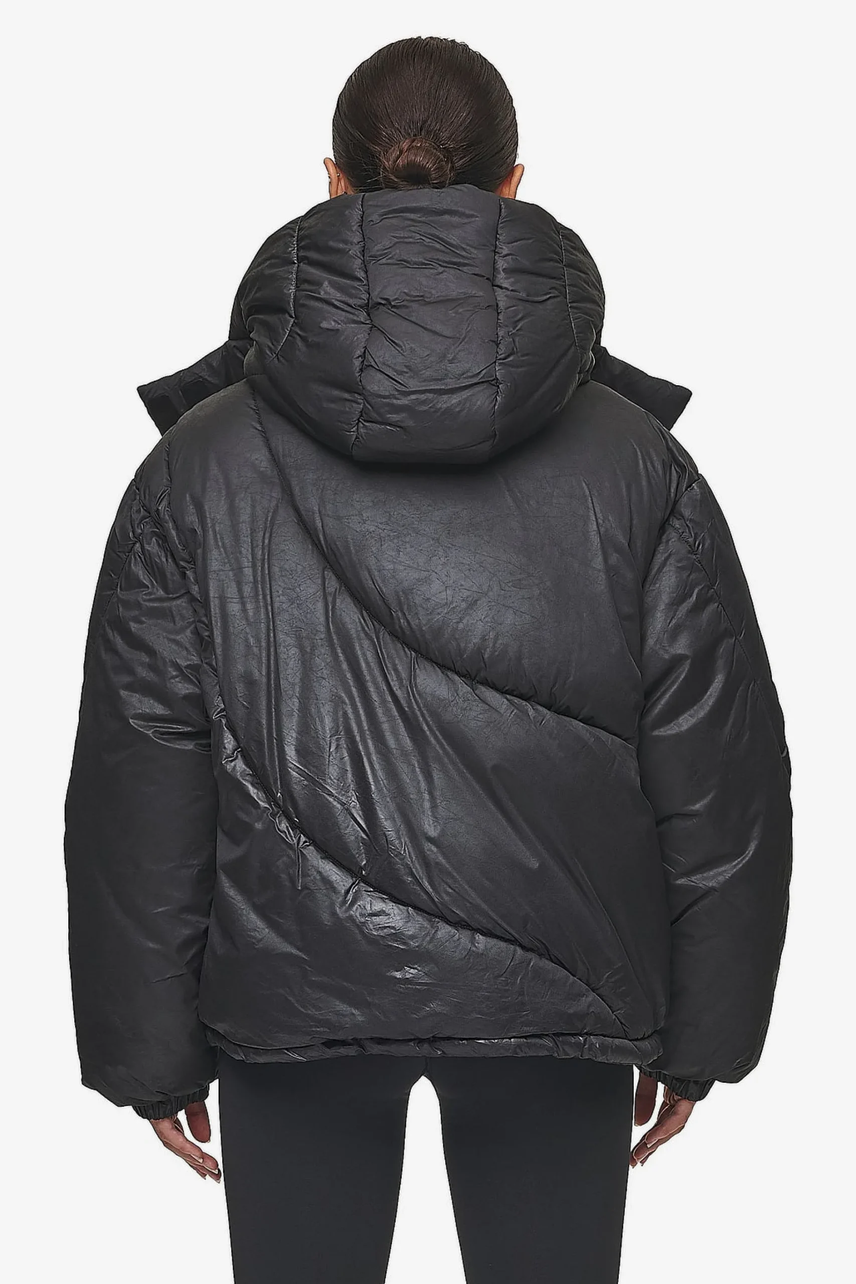Pegador Jackets|Hailey Vintage Oversized Puffer Jacket Black