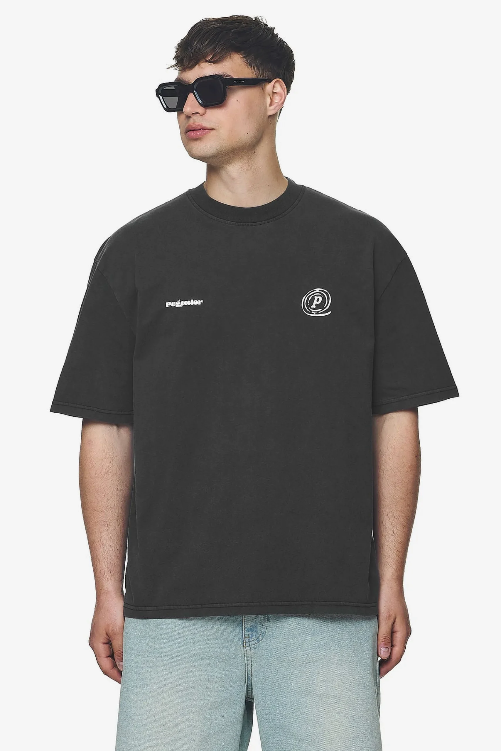Pegador Tees|Harlan Oversized Tee Vintage black