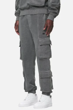 Pegador Pants & Joggers|Harvey Terry Cargo Sweat Pants Vintage Grey