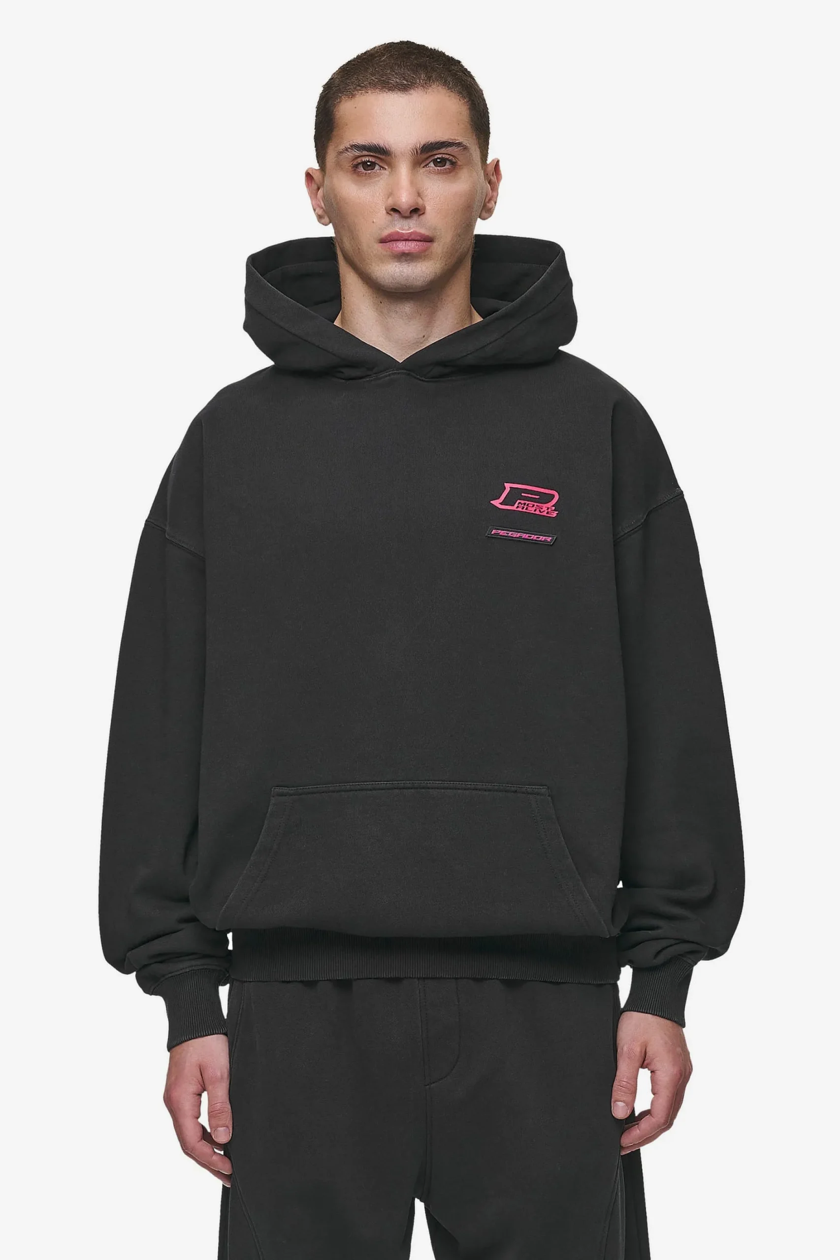 Pegador Hoodies|Hawkins Oversized Hoodie Vintage Black