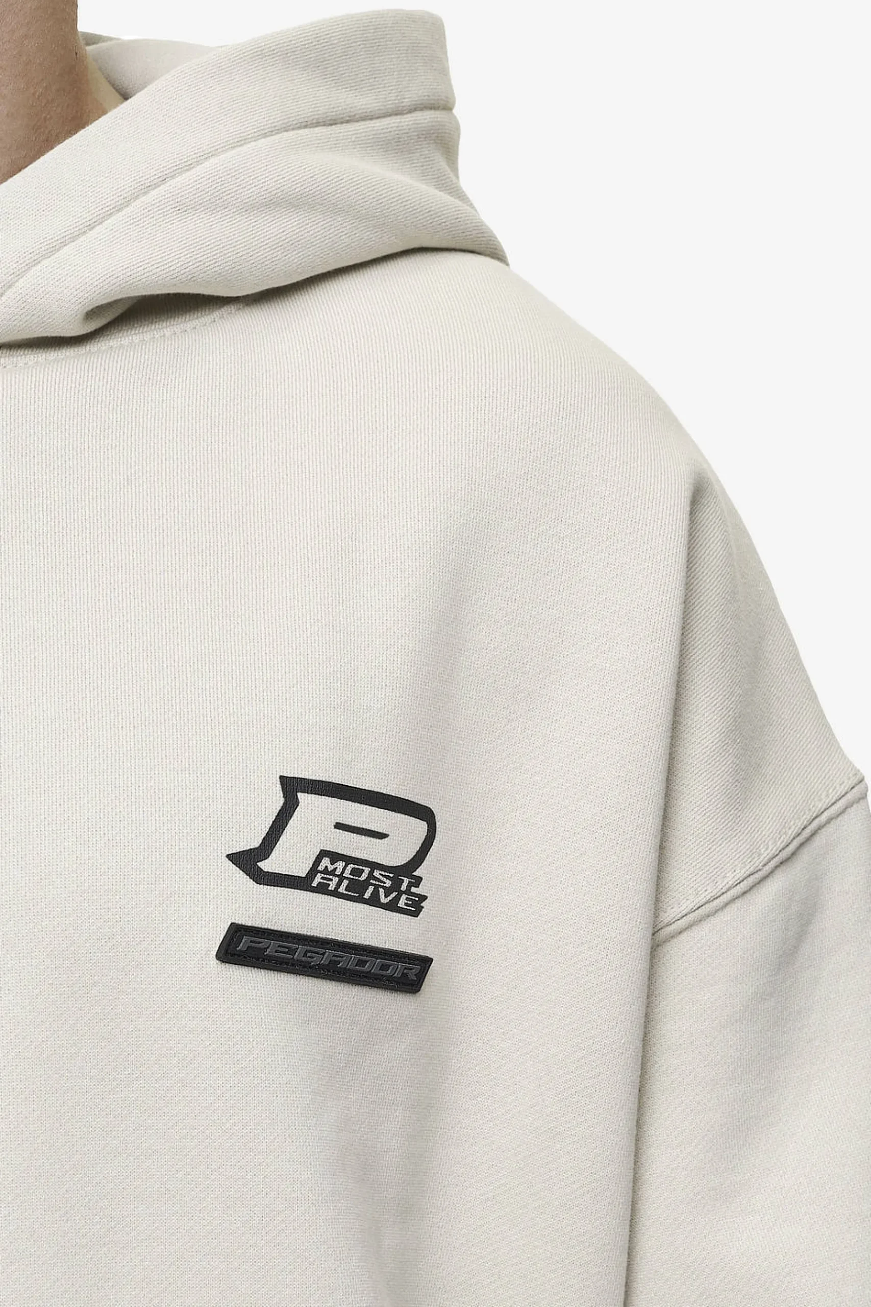 Pegador Hoodies|Hawkins Oversized Hoodie Washed Light Beige
