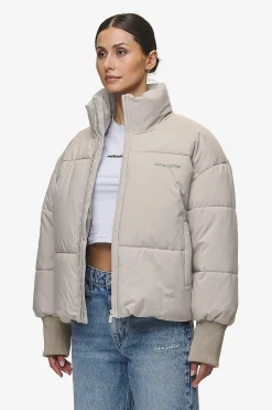 Pegador Jackets|Jara Oversized Boxy Puffer Jacket Beige