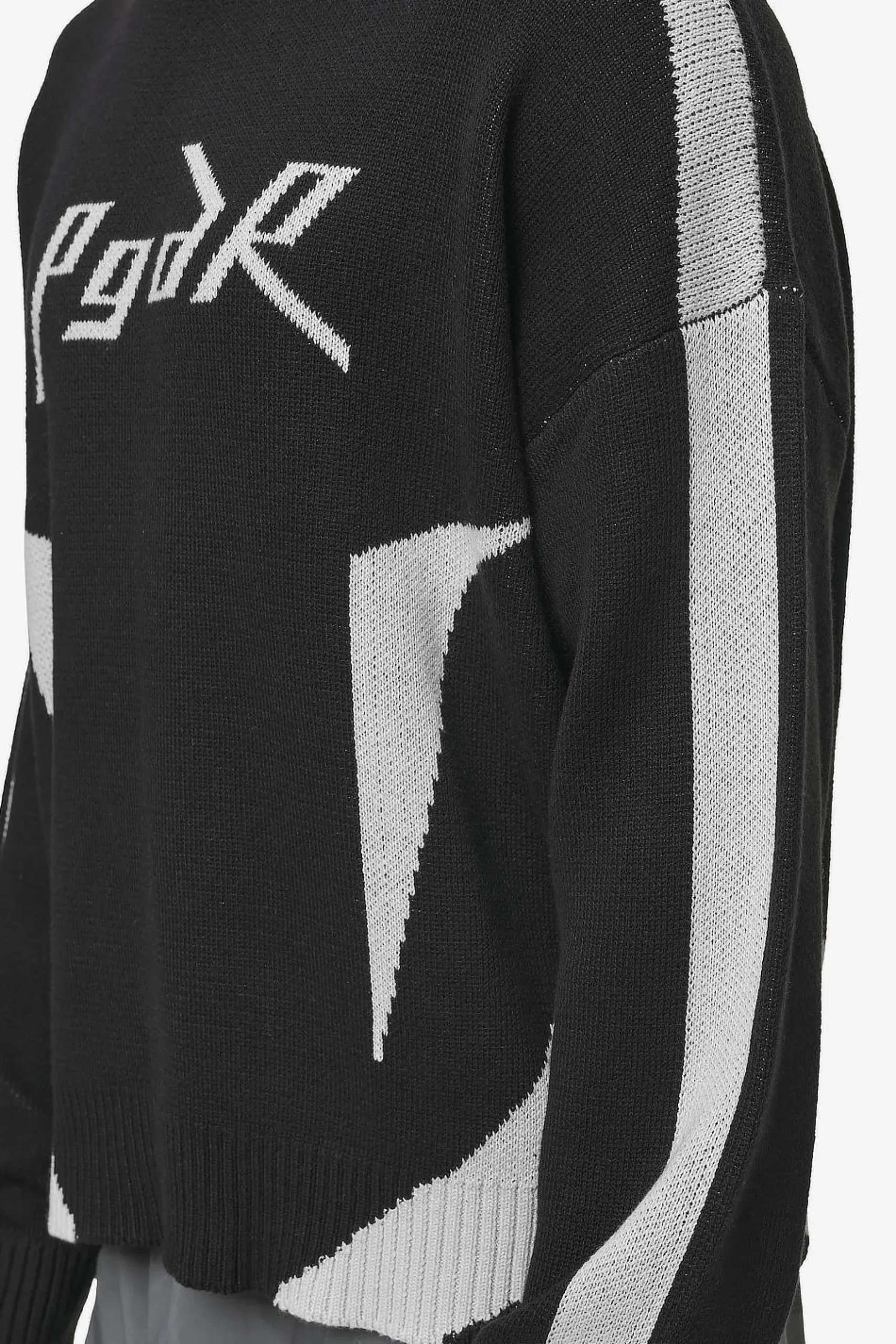 Pegador Sweaters|Knitwear|Kazan Boxy Knit Sweater Black Light Grey