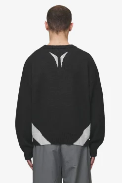 Pegador Sweaters|Knitwear|Kazan Boxy Knit Sweater Black Light Grey