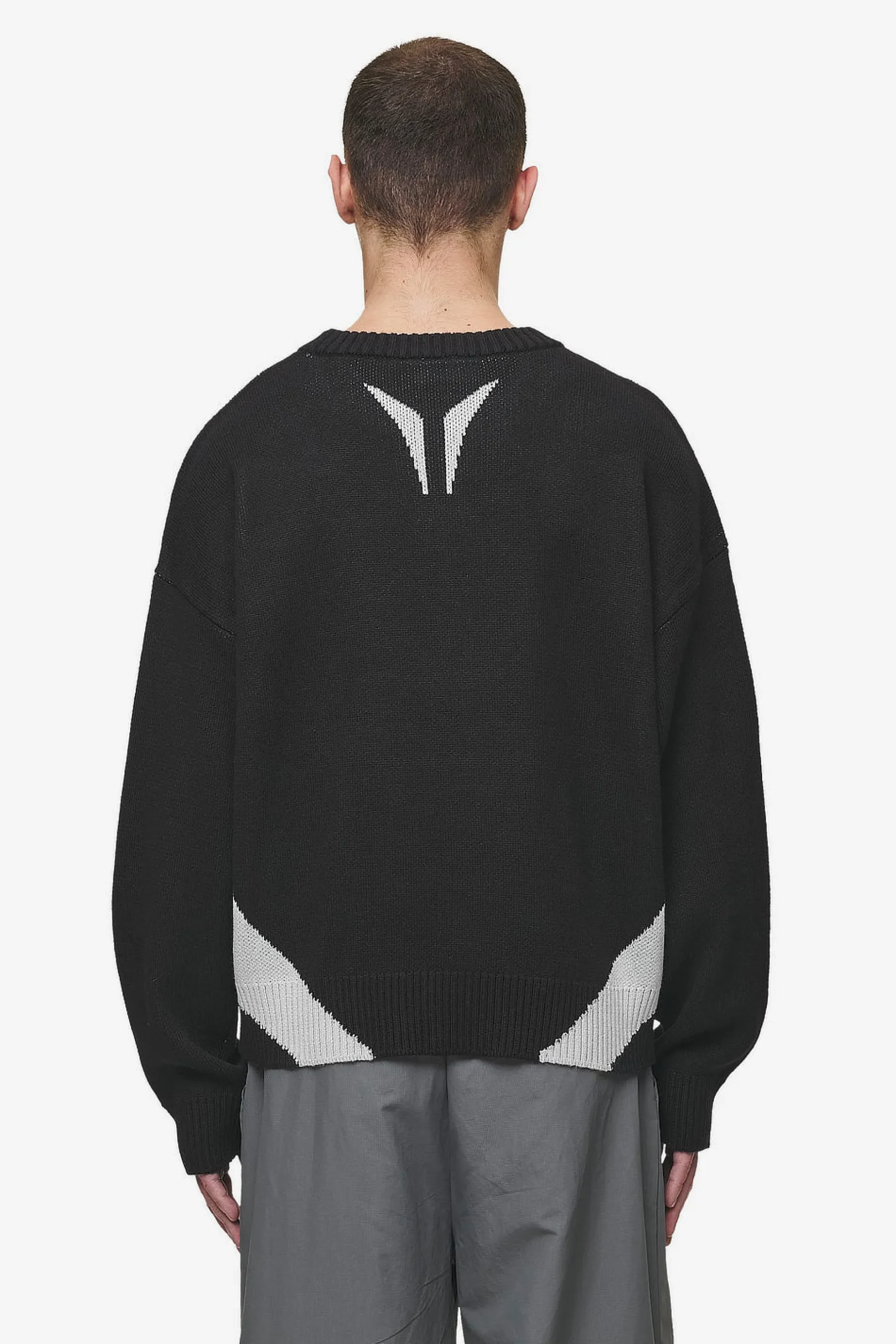 Pegador Sweaters|Knitwear|Kazan Boxy Knit Sweater Black Light Grey
